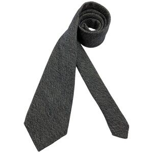 CAMERUCCI Navy/Ivory Geometric Wool LUXURY Tie HANDMADE ITALY